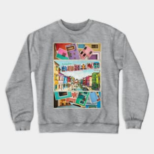 Greetings from Burano in Venice Vintage style retro souvenir Crewneck Sweatshirt